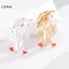 LUImo Vintage Đi Bộ Du Pin Động Vật Trâm Có Ô Cho Nữ Unisex Trang Sức Thời Trang Mặc Hàng Ngày SBS