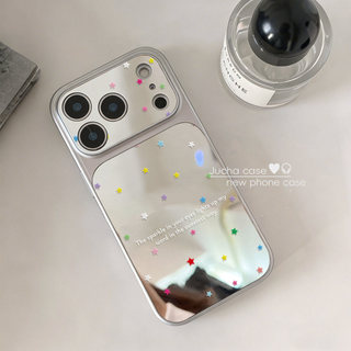 Hàn Quốc Bảo Vệ Toàn Diện Ống Kính Ngôi Sao Nhỏ Gương Acrylic Ốp Lưng Điện Thoại iPhone 17Promax 17Pro 12 13 14 15 16 Pro Max Chống Sốc Nữ Điện Thoại Di Động