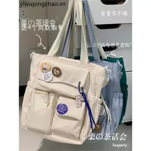 Túi Vải Sách Học Sinh Phong Cách Nhật Bản Preppy Phong Cách Túi Nữ Thu Đông Dung Tích Lớn Lớp Đi Lại Túi Đeo Vai Đơn Giản