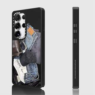 CASECASE X MATIN KIM UNBOXING BLACK Case Matte Black & Sliver Mirror Vỏ hút từ tính Samsung Galaxy S26 S25 S24 S23 Ultra Plus Mặt sau cứng có hộp khắc logo