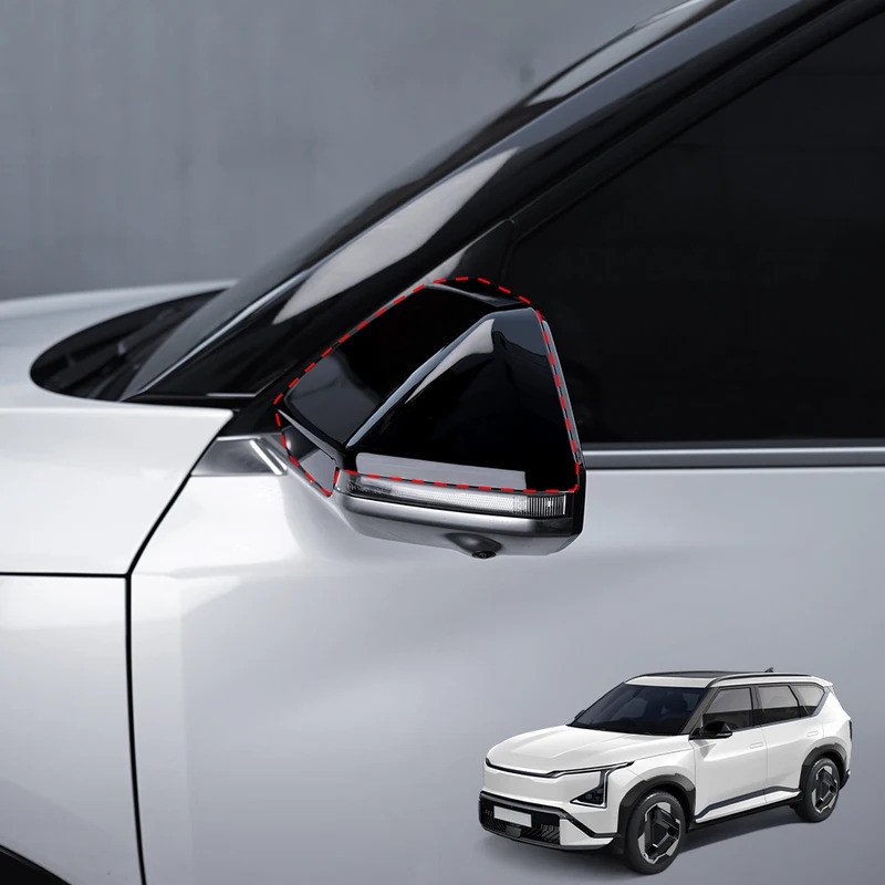 Dành Cho Xe Kia EV5 2024 2025 LHD Xe Điều Chỉnh Gương Chiếu Hậu Trang Trí Bao Sợi Carbon Ngoại Thất Viền