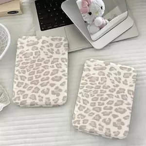 Gương gấp da báo thời trang đơn giản gương soi mặt cá nhân