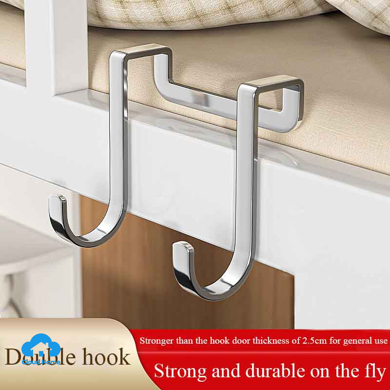 🌤️COD🌤️Móc treo đa năng inox 304 hình chữ s, treo áo khoác và đồ dùng nhà bếp, gắn cửa tủ, chất liệu thép không gỉ