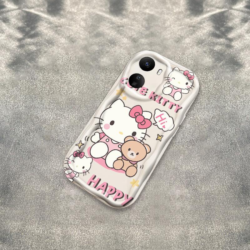 Thích hợp cho Redmi 13C / POCO C65 3D TPU mềm Kitty Rilakkuma Vỏ điện thoại chống sốc