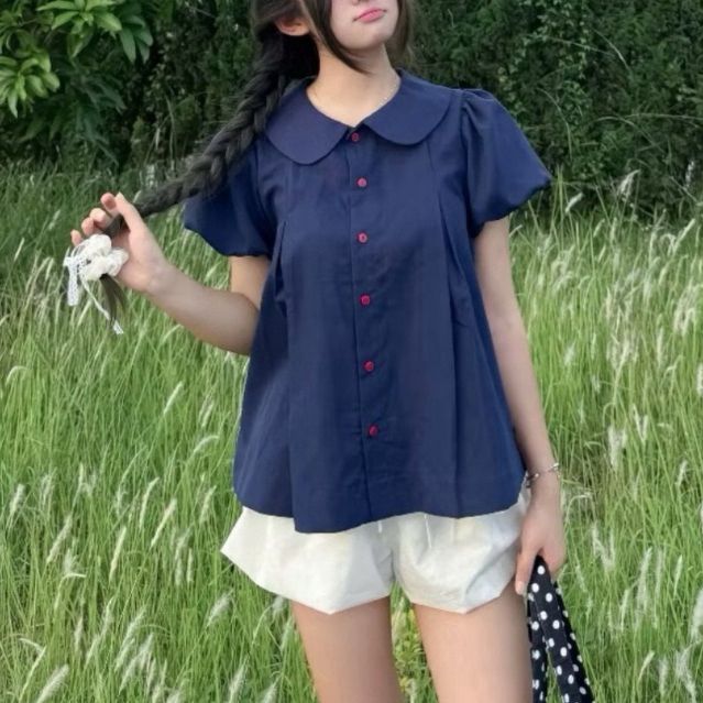 Áo sơ mi bèo quốc dân cổ sen tay bồng dáng babydoll siêu xinh SMZ933 - SamHi Closet