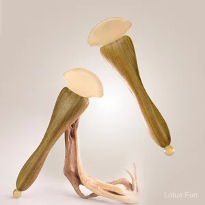 Gỗ Đàn Hương Xanh sừng dê Massage Dính sừng cừu Lược Gỗ Nâng Mặt Mắt điểm huyệt Massage Stick