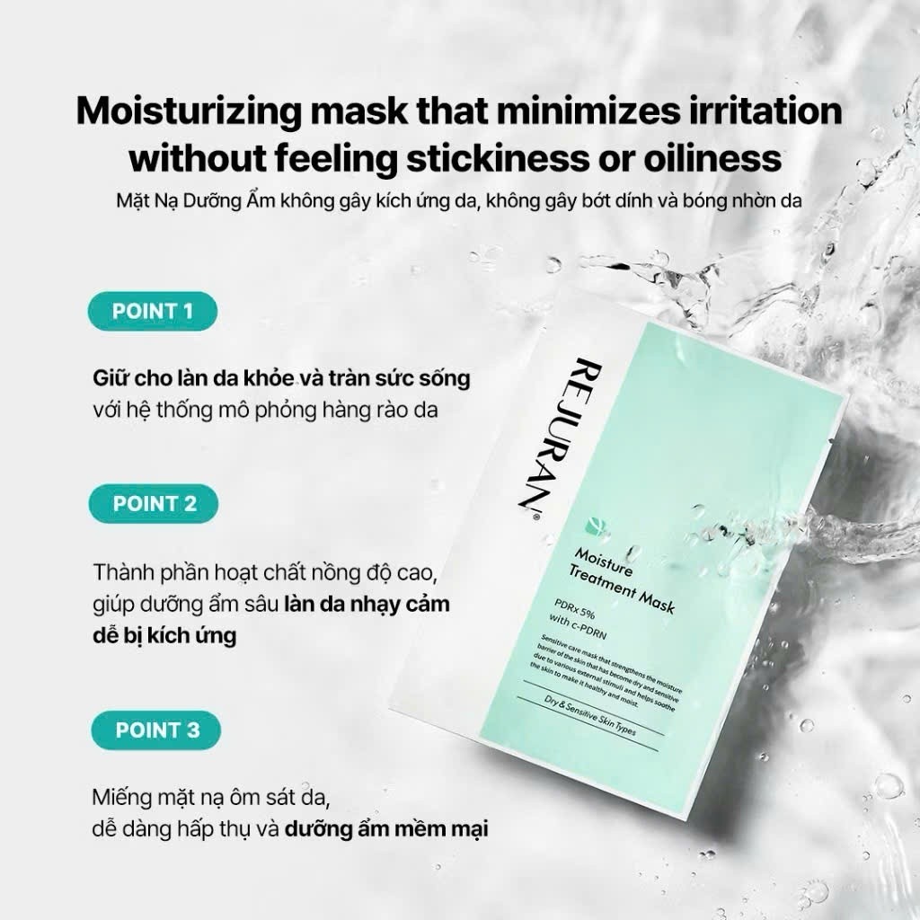 Mặt nạ REJURAN Moisture Treatment Mask PDRx 5% dưỡng ẩm phục hồi cho da nhạy cảm