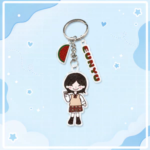 Móc khóa chibi nhân vật dưa hấu lấp lánh, twinglink watermelon,viva la vida, water sugar, quà tặng, sưu tầm - tri decor