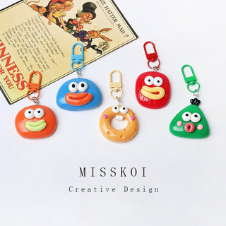 MISMEMO Xấu Xí Dễ Thương Ngộ nghĩnh Miệng Lớn Móc Khóa Hình Học Dễ Thương Xúc Xích Miệng Mặt Dây Chuyền Sinh Viên Cặp Đôi Schoolbag Túi Phụ Kiện