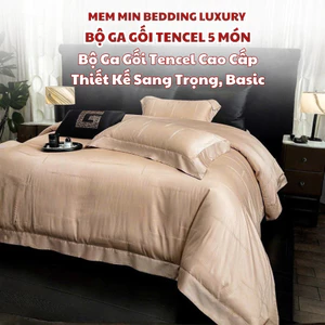 Set vỏ chăn ga tencel 5 món chần bông vỏ chăn mềm mướt, có độ bóng nhẹ nhàng và sang trọng MemminbeddingLuxury