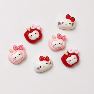 Set Charm Đầu Mèo Kitty 🎀 Mix Táo Đỏ Hồng Pastel Cute Ngọt Ngào Phong Cách Kawaii Hàn Quốc Siêu Xinh ✨