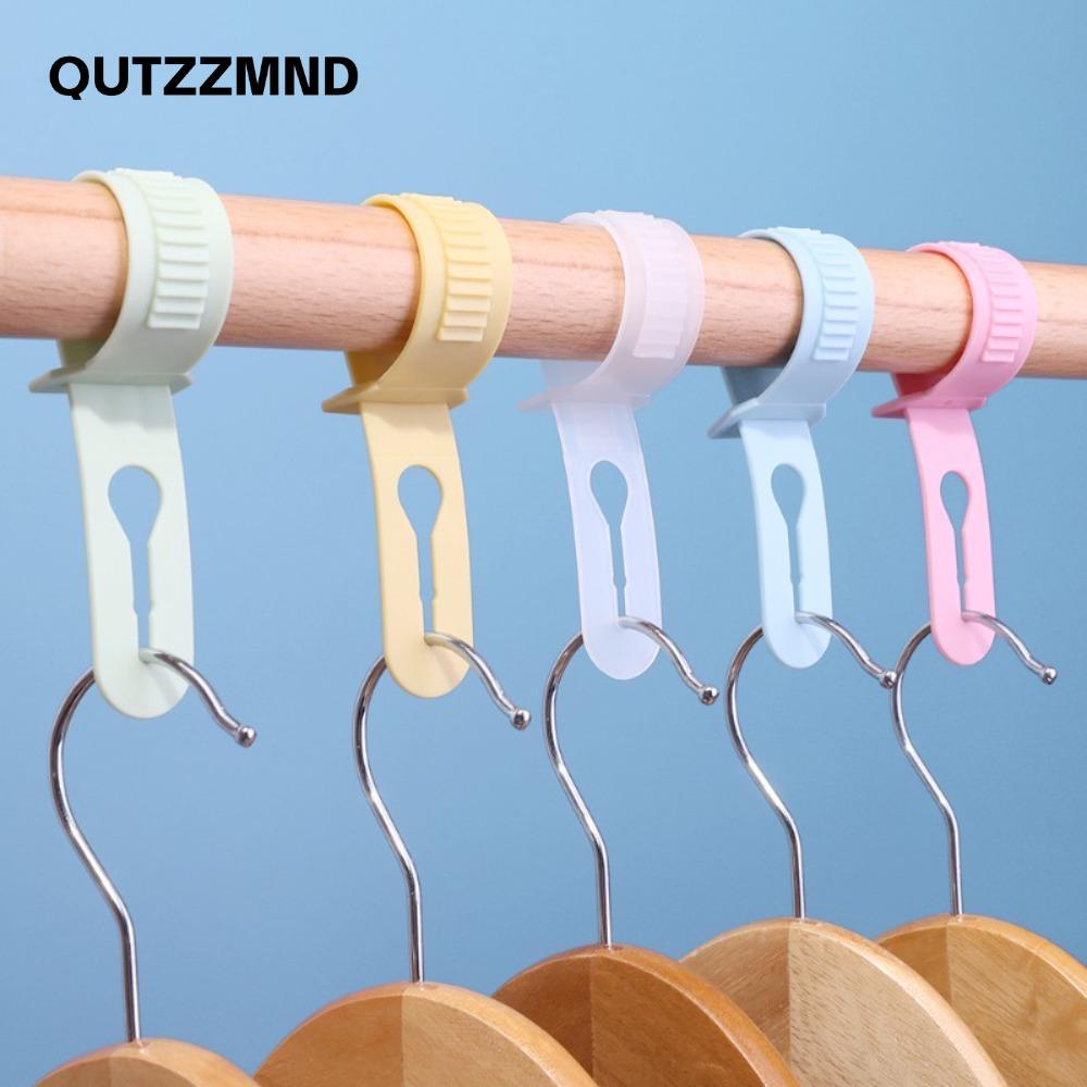 QUTZZMND 10 Cái Móc Khóa Cố Định, Thanh Quần Áo Điều Chỉnh Chất Lượng Cao PP Móc Treo Khóa, Chống Trơn Trượt Ngăn Ngừa Tháo Rời Quần Áo Gia Đình Chống Gió Tủ Quần Áo Tổ Chức