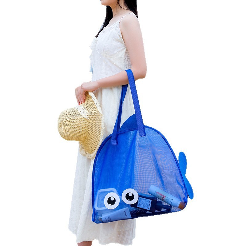 Túi Lưới Đi Biển Đựng Đồ Dung Tích Lớn Hình Cá Xinh Xắn Túi Du Lịch