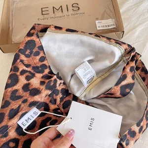 emis Hàn Quốc Niche Dạo Phố Túi In Da Báo Túi Vải Túi Nữ Chính Hãng Túi Tote Vải Lanh Túi Mua Sắm Mẹ