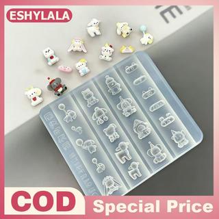 [Bea-t] 1 / 3 Cái 3D Silicone Móng Tay Nghệ Thuật Khuôn Nơ Hoạt Hình Cứu Trợ Động Vật Thiết Kế Họa Tiết DIY Trong Suốt Mẫu Dụng Cụ Thiết Kế Làm Móng Tay [[Mới]