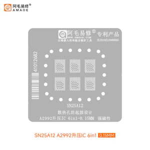 6 trong 1Amaoe BGA Reballing Stencil cho Macbook M3 A3113 / A2992 Boost IC SN25A12 SN25A23