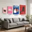 Modern Popular Black Cat Food Canvas Painting Fun Animal Art Home Wall Decor Canvas Poster