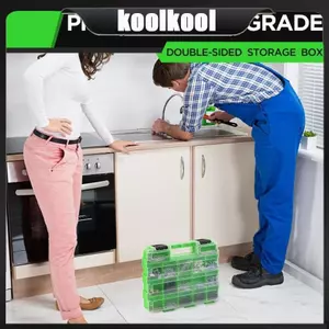 Kool Hộp đựng dụng cụ bằng nhựa trong suốt Ngăn có thể điều chỉnh Khóa an toàn