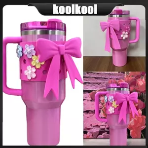Kool DIY Silicone Cup Tay Nơ Trang Trí Phù Hợp Cho 6-9cm Đường Kính Cốc Thiết Kế Chống Trơn Trượt Cốc Bảo Vệ