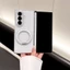 Xoay Hút Trong Suốt Hộp Đựng Zfold7 Trục Trung Tâm Samsung Dual Phone Case Zfold7 Từ Loại Chân Đế Tay Trục Trung Tâm Thích Hợp