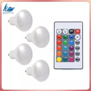 4 bóng đèn Gu10 và điều khiển từ xa với chức năng bộ nhớ 17 màu có thể thay đổi Spot Ligh 4 chế độ chiếu sáng động