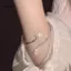 Dây chuyền và lắc tay điều chỉnh được hoa sen màu bạc, charm thời trang cho nữ, phù hợp dự tiệc SBS