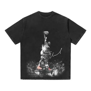 Áo Thun Ngắn Tay Nam Nữ In Hình NBA Edwards, Vải Bông Giặt Sạch, Phù Hợp Thời Trang