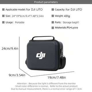 Dành cho túi đựng DJI LITO 1 / X1, hộp tích hợp máy đơn điều khiển từ xa RC-N3 điện kép, hộp đựng máy bay không người lái đeo vai đơn Lito 1