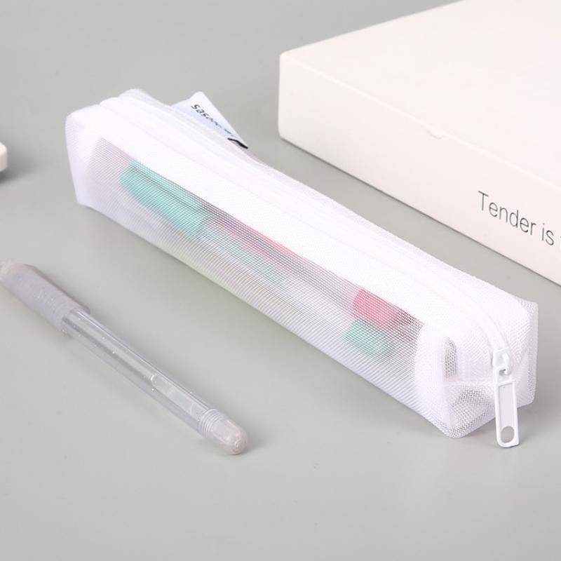 HFSHY Nylon Lưới Trang Điểm Sắp Xếp Trong Suốt Có Thể Nhìn Thấy Dung Tích Lớn Di Động Cho Lipsti Bút Chì Kẻ Lông Mày Lưu Trữ Du Lịch VN