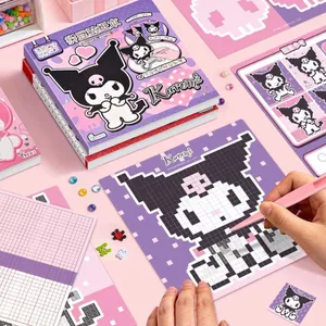 Sanrio Đậu Miếng Dán Sách 3 Đến 6 Tuổi Trẻ Em Hoạt Hình Dán Miếng Dán Kuromi Cô Gái Dán Đồ Chơi Giáo Dục 4.24
