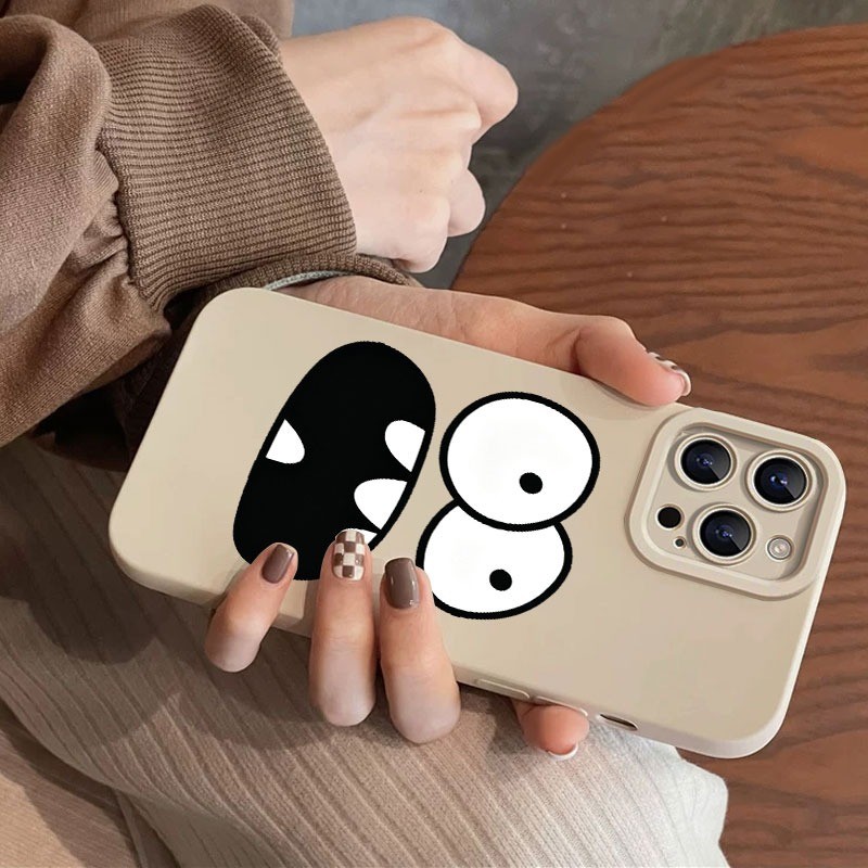 Ốp lưng iPhone họa tiết mặt ngộ nghĩnh dễ thương, silicone lỏng mềm - iP 7/8/X/XS/11/12/13/14/15/16/17/Plus/Pro/Max/Air
