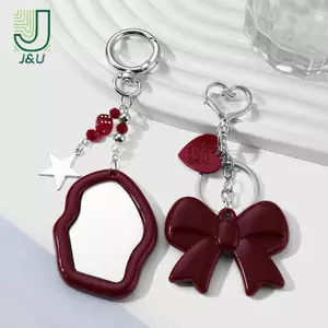 Tính khí tinh tế Nơ trái tim đỏ quyến rũ Móc khóa Mặt dây chuyền điện thoại đa năng Thời trang Bapa treo Phụ kiện trang trí Quà tặng