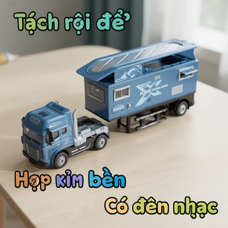 Quán Tính Cắm Trại RV Đồ Chơi Hợp Kim Xe Âm Nhạc Đèn Xoay Đầu Lớn Trẻ Em Quà Tặng Playset