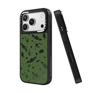CASECASE X The MandalorianTM Và Họa Tiết Grogu Đen & Sliver Gương Hút Từ Tính IPhone Dành Cho IPhone 17 Air 16 15 14 13 12 Pro Max Plus Ốp Lưng Cứng Có Hộp Khắc Logo