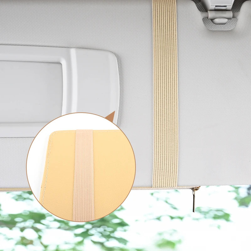 Car Sun Visor Organizer Multi Pocket Zipper Storage Bag