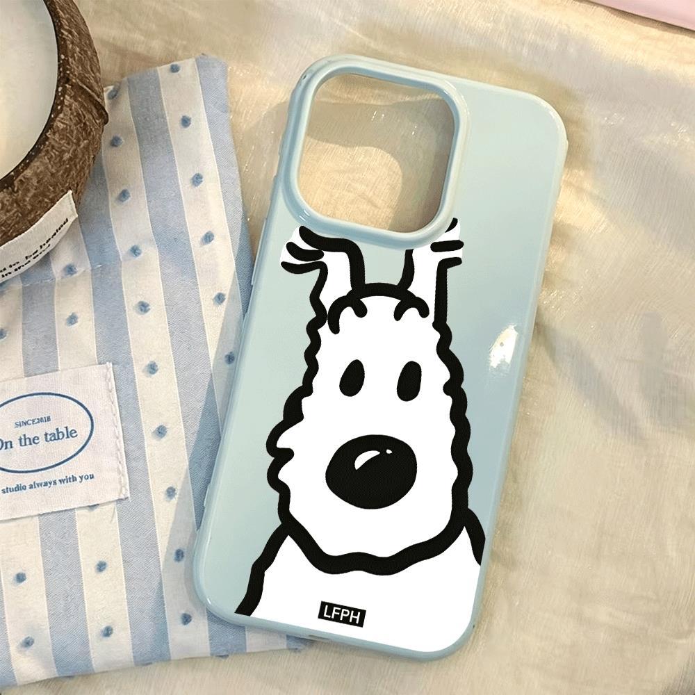 Dòng Big Nose Dog cho trường hợp iPhone 17pro iPhone 16/15/14pro Jelly Case