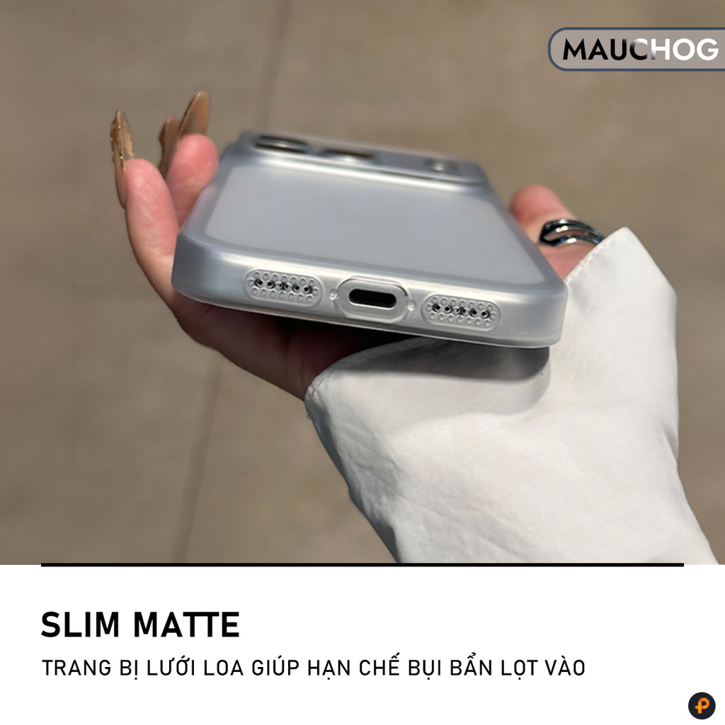 Ốp Siêu Mỏng Nhám Mờ Chống Vân Tay Nhựa Cứng Slim Cho Điện Thoại iPhone 17 Pro Max 16 15 14 13 12