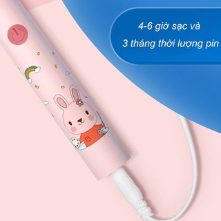 Bàn chải đánh răng điện trẻ em 5 chế độ Lông mềm IPX7 USB chống nước có thể sạc lại 6 đầu