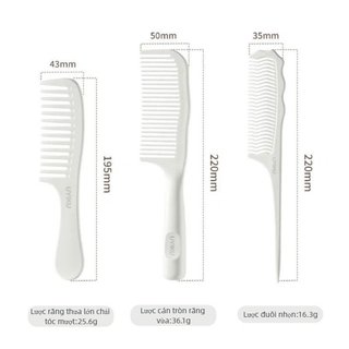 Bộ Lược Tóc Chống Tĩnh Điện PC ABS Răng Rộng Đuôi Chuột Detangling Salon Tạo Kiểu Sử Dụng Hàng Ngày