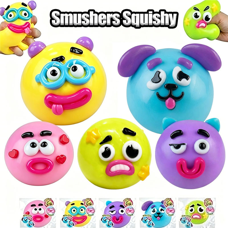 Smushers Squishy - 2026 Mùa hè mới Sự tò mò Smushers Face Swap Squishy ...