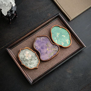 Khay trà Crabapple óc chó, Giá đỡ ấm trà bằng gỗ nguyên khối cổ điển nhỏ của Trung Quốc, Bàn pha khô, Khay đựng trà gia dụng Bộ trà Kung Fu