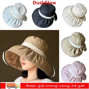 Mũ ngư dân DUSKGLOW, Mũ xô thoáng khí chống nắng, Mũ chống nắng vành rộng có thể điều chỉnh thông thường dành cho nữ