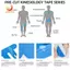 10 Băng Kinesiology cho đầu gối, chống thấm nước & đàn hồi, Băng đầu gối thoáng khí, Băng thể thao cung cấp hỗ trợ màu xanh