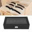 Hộp lưu trữ đồng hồ OUSXA, Màn hình đồng hồ bằng da PU kết cấu bằng sợi Carbon, họa tiết dệt chống bụi Đa chức năng Bộ sắp xếp trang sức Màn hình máy tính để bàn