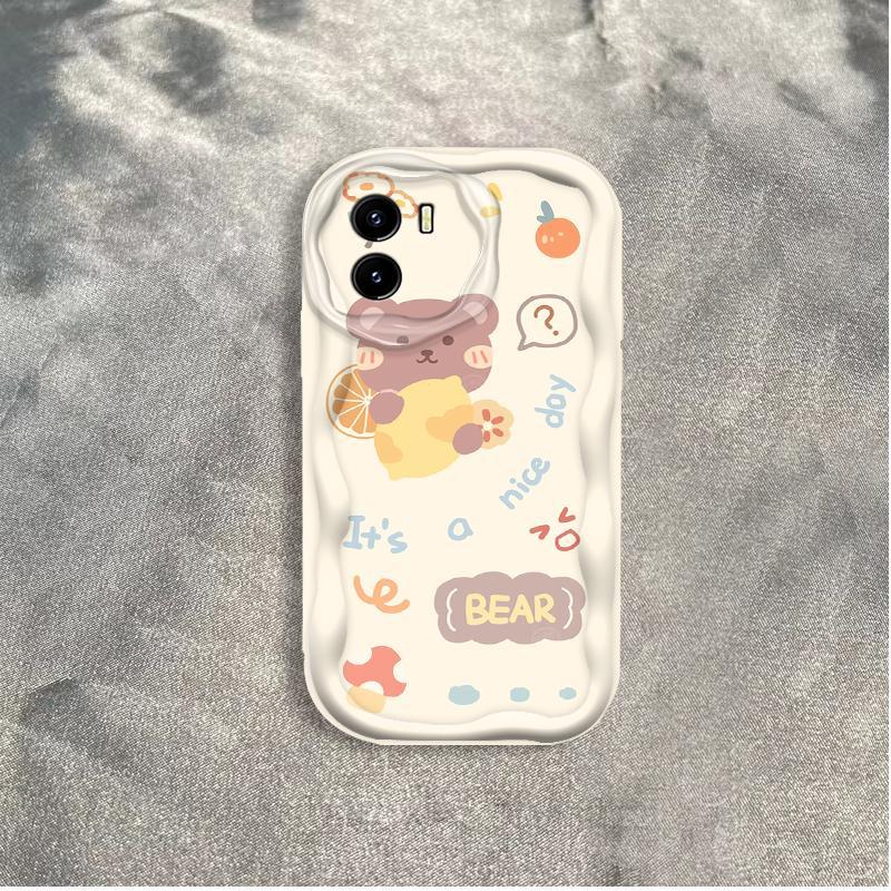 Thích hợp cho VIVO Y15S Y15A Y01 3D Bé Gái Mềm TPU Gấu Rilakkuma Vỏ Điện Thoại Chống Sốc