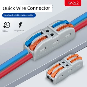 Bộ chia đầu cuối kết nối nhanh 50 KV-212 2 trong 2 ra Đầu nối dây Bộ kết nối song song cứng mềm