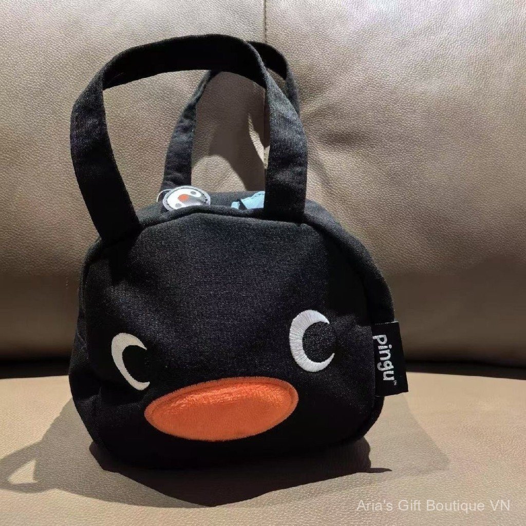 [Aria G-1] Nhật Bản Niche Dễ Thương Pingu Chim Cánh Cụt Hoạt Hình Sang Trọng Ví Đựng Tiền Xu Di Động Bento Di Động Độc Đáo