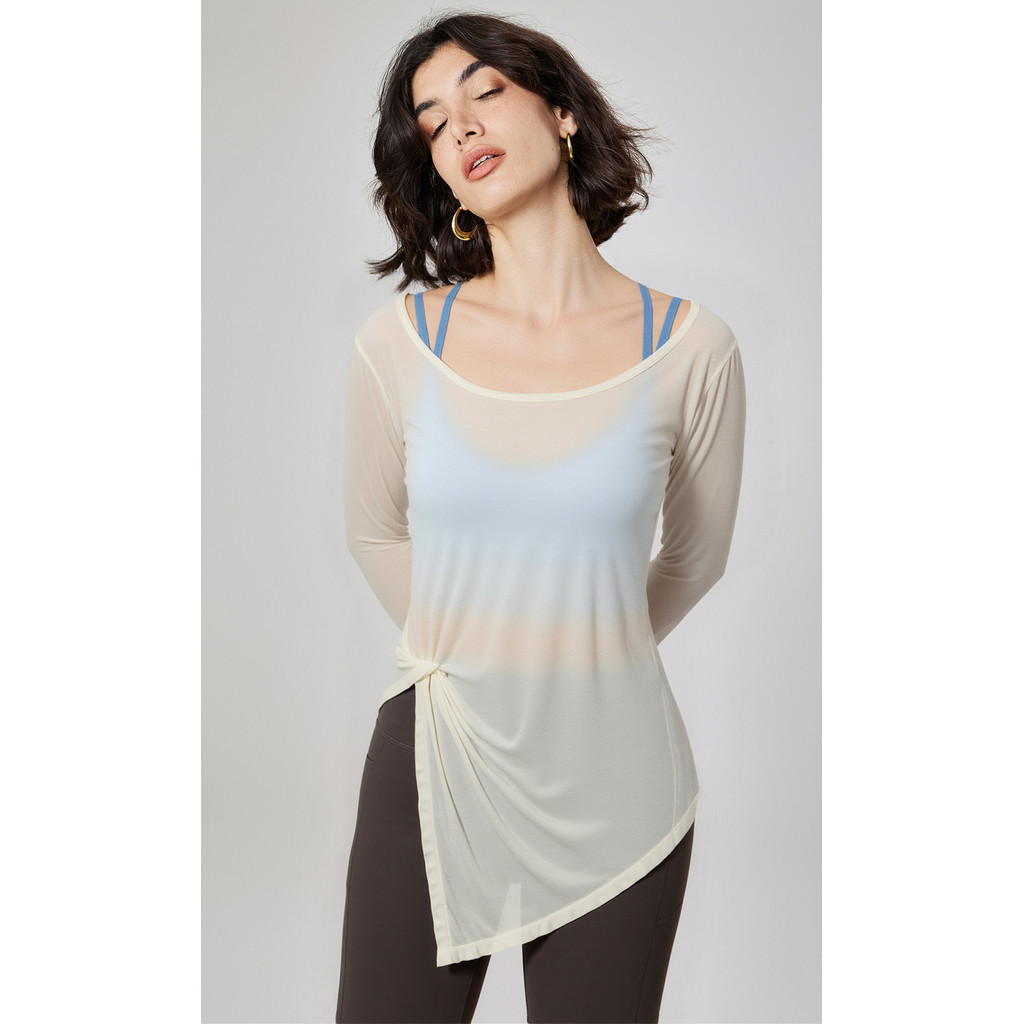 Quần Áo Tập Yoga Khô Nhanh Thoáng Khí Rời Thể Thao Quần Áo Tập Thể Dục Dài Tay Yoga Top