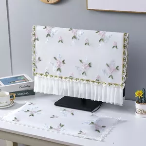 XYLBY14XYLJJ14 Vỏ Chống Bụi Máy Tính 90cm 107cm Màn Hình LCD Bao Gồm Tất Cả Ren Thêu Hai Lớp Bàn Phím Dày Chống Bụi Hai @