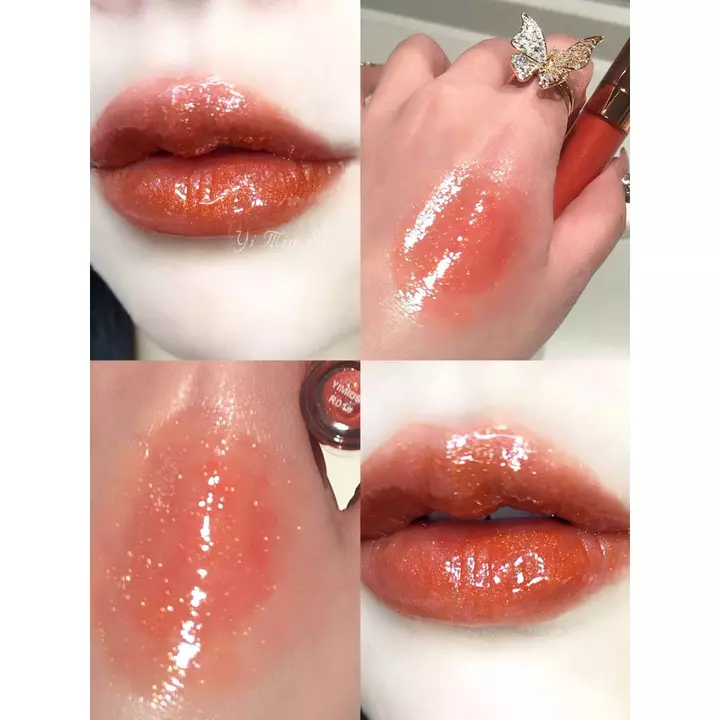 Yimusi Bone Collagen Lip Gloss Water Gloss Mirror Lip Gloss Shining Lip Gloss Dưỡng ẩm lâu trôi Màu Plasma Không mùi